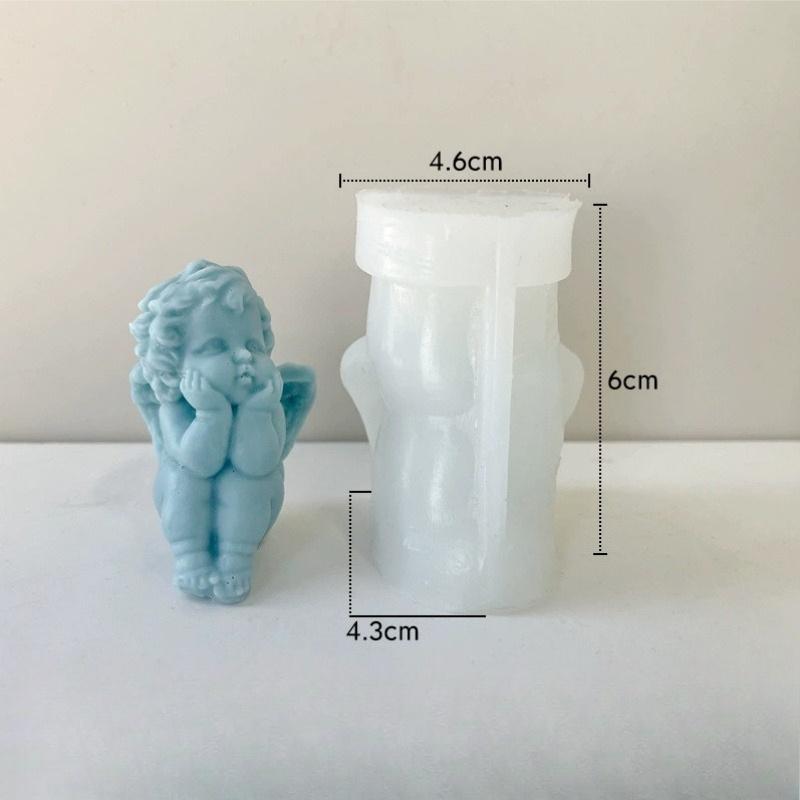 

Милая силиконовая форма для ароматической свечи в виде ангела, форма для свечи с крылатым ангелом ручной работы, форма для изготовления свечей, форма для смолы