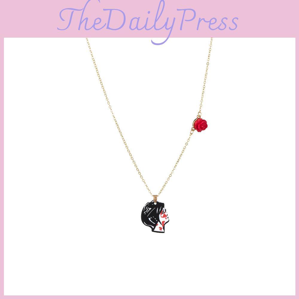 Unique Acrylic Rose Flower Face Necklace For Trendy Fashion Enthusiasts In Europe And America