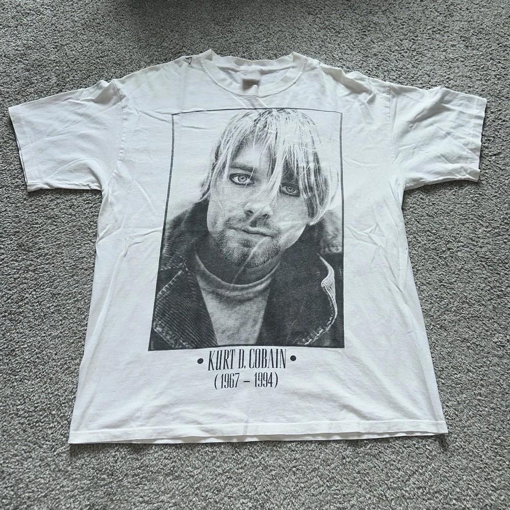 РЕДКИЙ! 90-е 1994 Nirvana Курт Кобейн белая мужская и женская футболка ГОРЯЧАЯ НОВАЯ Унисекс футболка S
