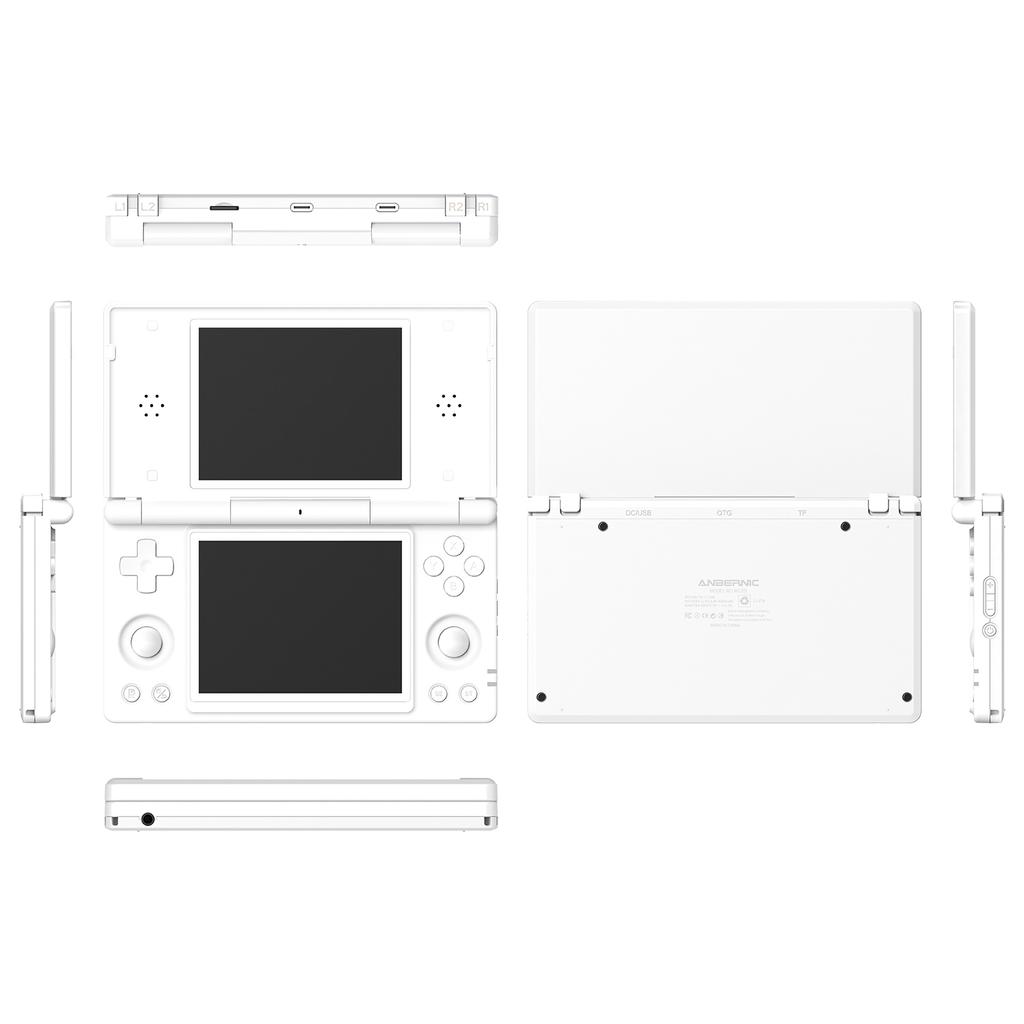 2026 Hot Sale Anbernic RG DS Handheld Game Console 4" IPS Dual Screen Android 4000mAh Flip Video Games Player