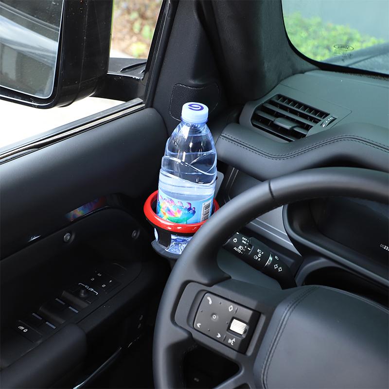 BJL1 For Land Rover Defender 110 130 2020-2026 Carbon Steel Black Car Passenger Dashboard Side Cup Holder Interior Car Accessories
