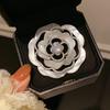Camellia Rose Mother-of-Pearl Brooch – High-End Korean Style for Evening Wear