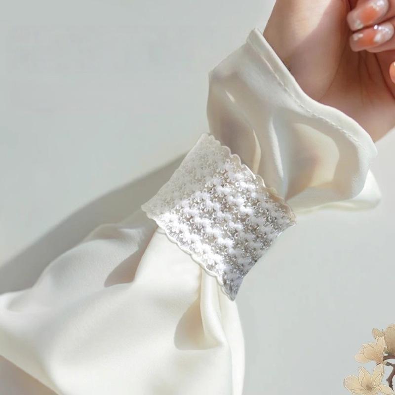 2 Pairs Shirt Sleeve Fixer Flexible Hand Sleeve Wrist Ornament Breathable for Men and Women Daily Accessories