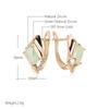 New Square Emerald Cut Zircon Drop Earrings For Women Luxury  Rose Gold Color Earrings Trend Wedding Fine Daily Jewelry