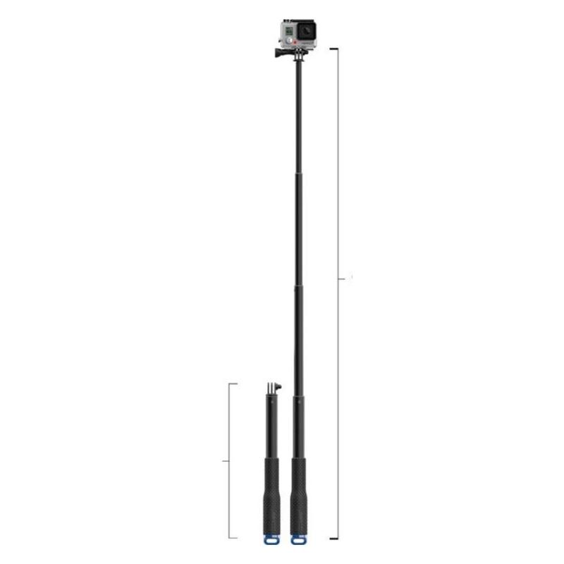92.5cm Aluminum Alloy Extendable Handheld Selfie Stick Telescoping Pole for 10 9 8 7 6 5 4 3+Action Camera