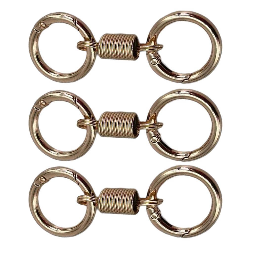 Zestaw 3 Wiosennych Podwójnych Breloków Wygodne Rozdzielanie Proste Breloki Elegancki Brelok Stopowy Materiał na Torbę na Klucze