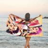 1pc KPop Demon Hunters11 Beach Towel, Beach and Seaside Swimming Pool Equipment, Fashion Pattern, Rectangular, Travel Essentials