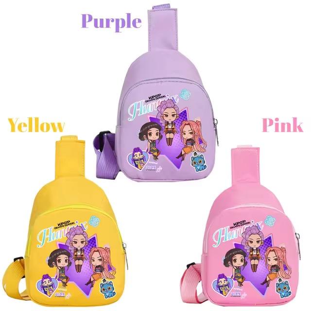 K-pop Cartoon Chest Bag Hunter Witch Mini Sling Bag Cute Gift for Girls Students Small Phone Storage Pouch