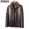 Autumn and Winter Fur As One Men's Leather Jacket Padded and Thickened Motorcycle Leather Jacket Fur Coat Male