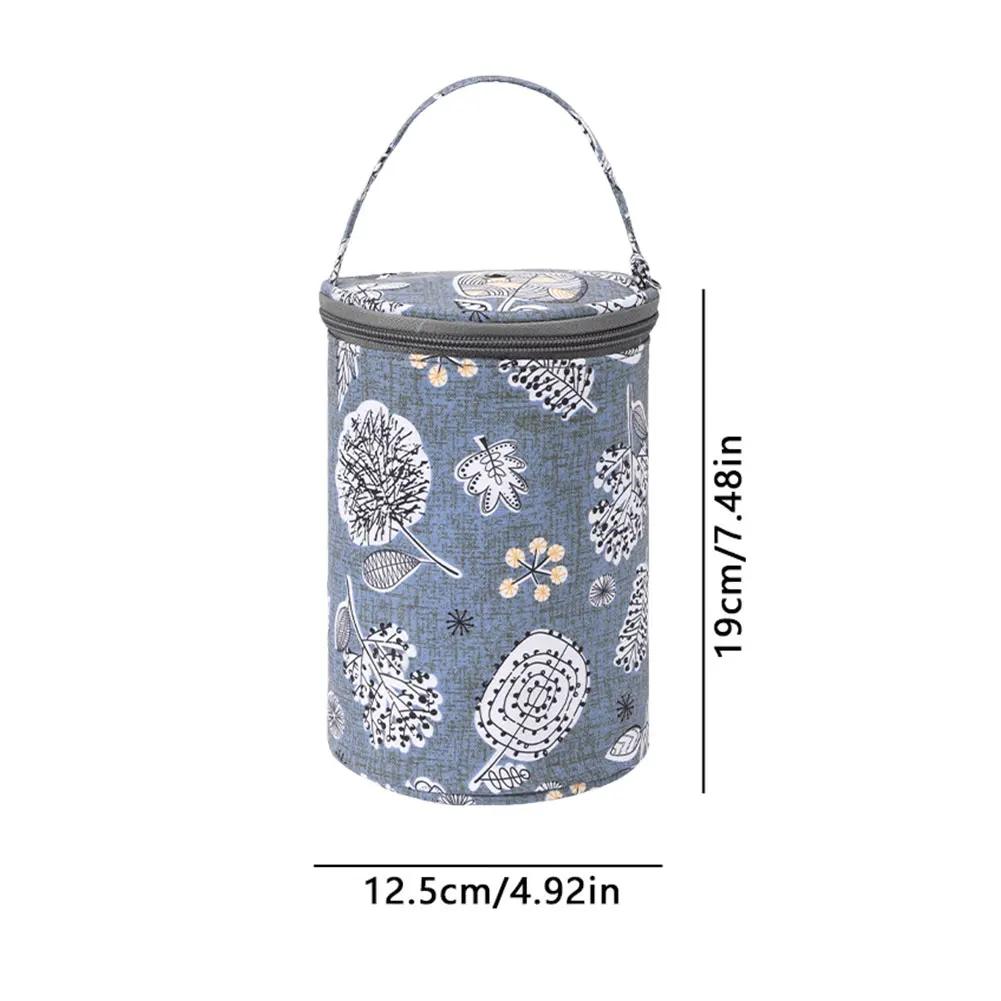 New Yarn Storage Tote Bag Small Empty Yarn Storage Bag Cashew Flower Knitting Tote Bag Portable Storage Crochet Hook Sewing Tool