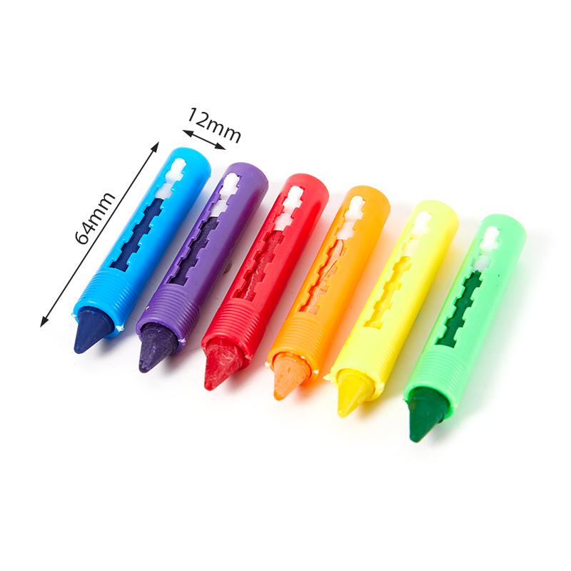 6Pcs Washable Crayon Kids Baby Bath Time Paints Drawing Pens Toy For Halloween