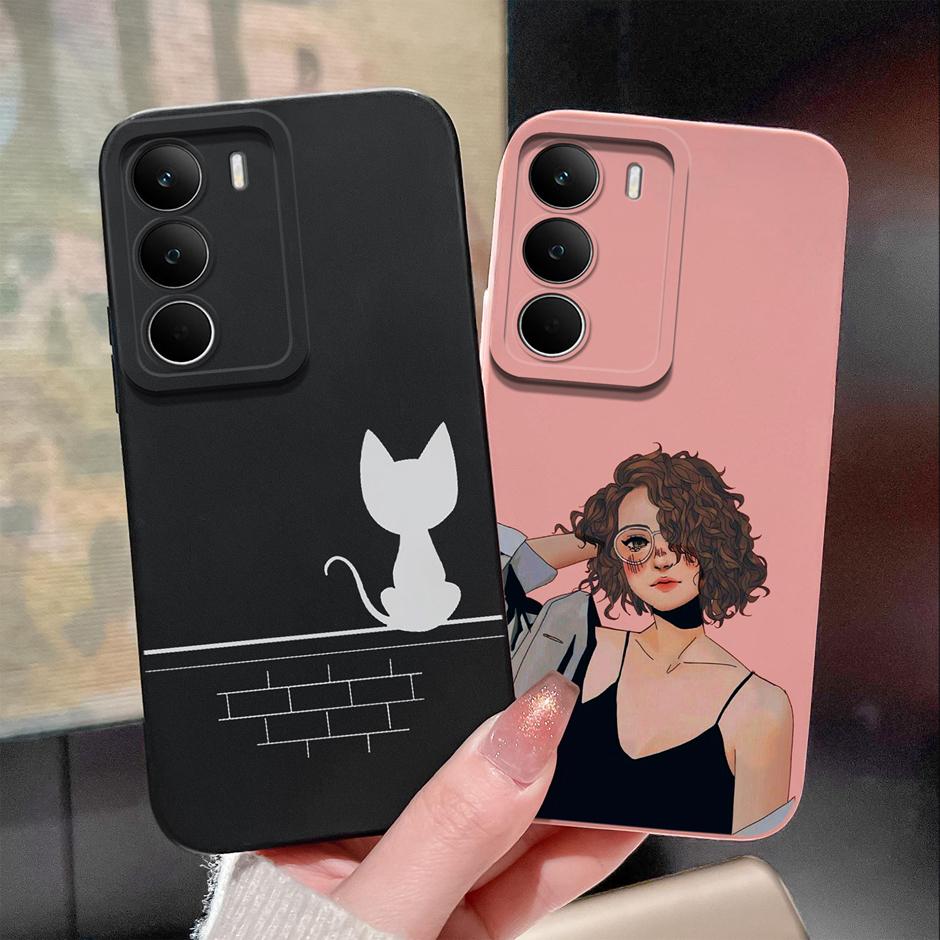 For Realme C71 C73 C75 C75x Phone Case Fashion Cartoon Sweet Girl Soft Silicone Anti Scratch Protective Bumper Back Cover Fundas