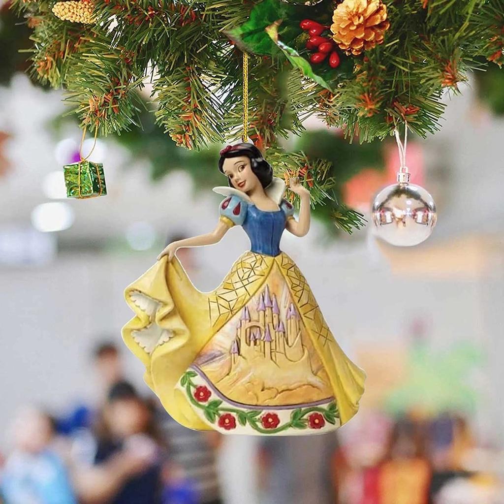 Entzückende Aschenputtel Schneewittchen Arielle Belle Rapunzel Acryl Anhänger Ornamente Weihnachtsbaumschmuck