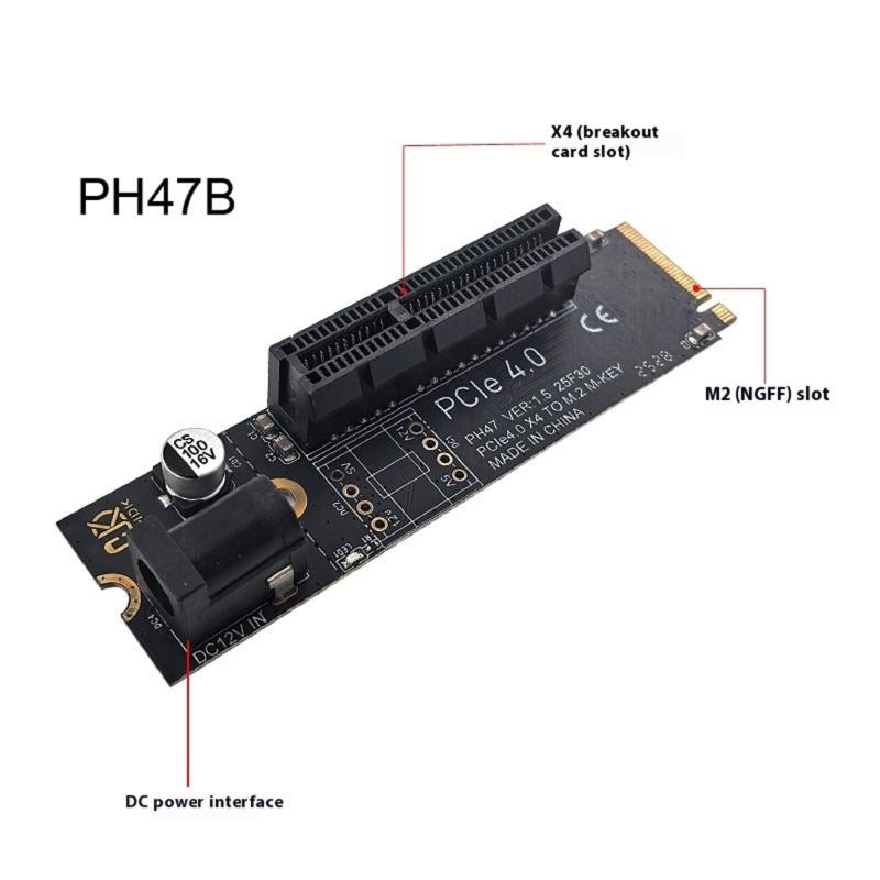 PCIE 4X To M.2 Adapter M.2 To PCIE 4X Hard Drive Converter Reader Adapter Card Replacement for Computer Accessories