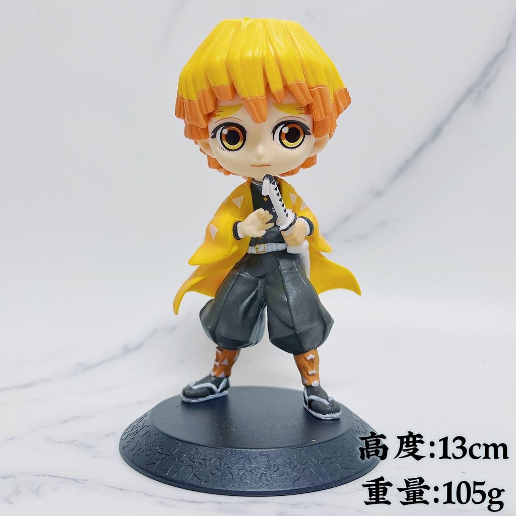 Anime 15cm Demon Slayer Figure Nezuko Tanjirou Zenitsu Inosuke Kyoujurou Giyuu Kawaii Qposket PVC Model Toys children Perfect Gift