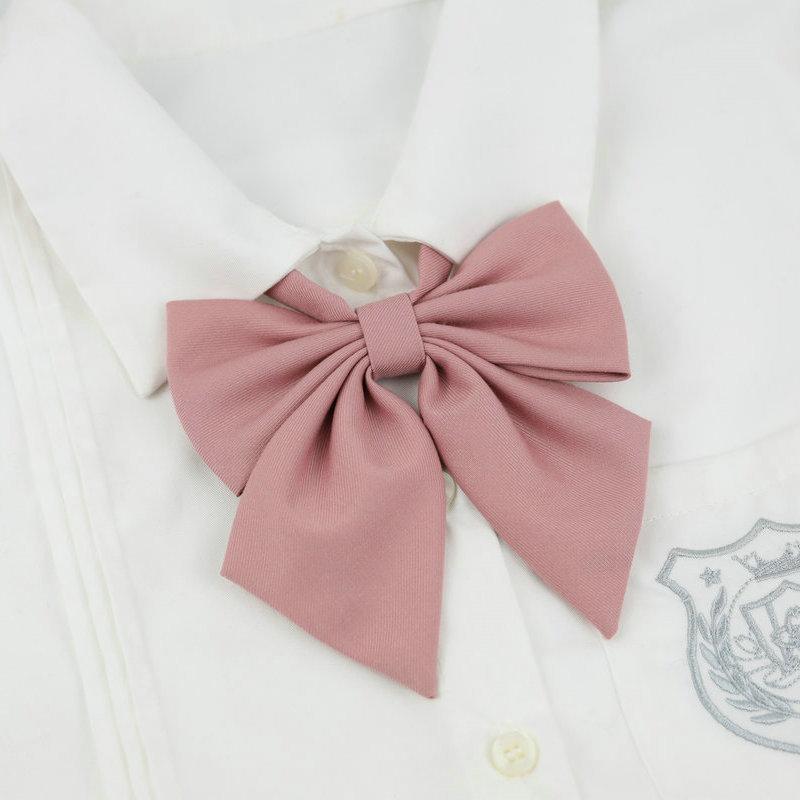 Papillon a Punta di Freccia Monocolore Cravatta da Donna Stile Accademico Accessorio per Uniforme Scolastica Fiocco a Nastro Moda Minimalista