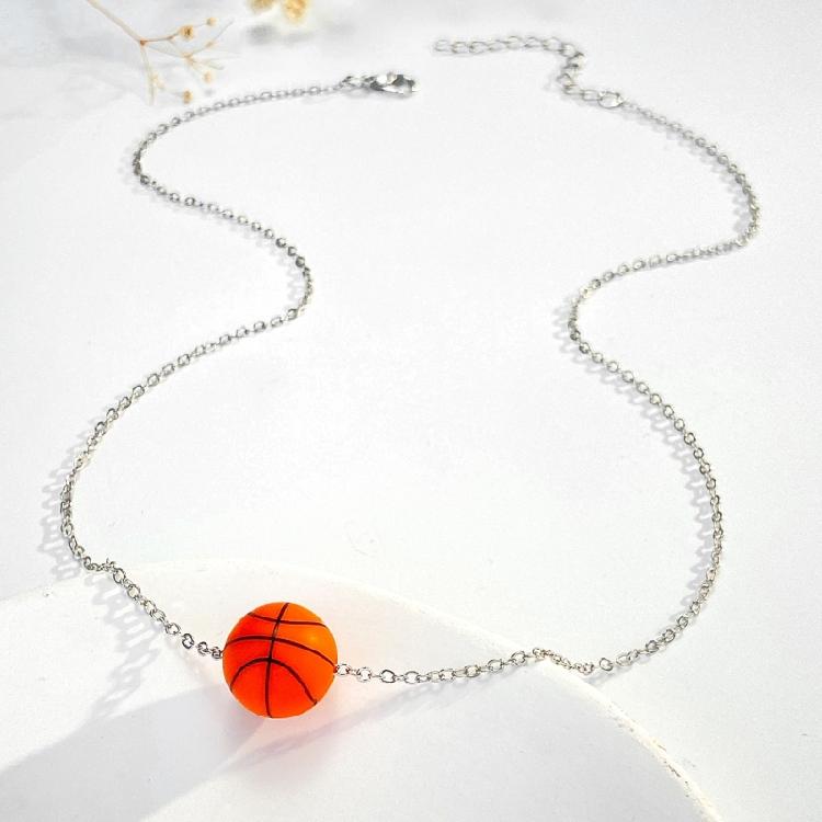 Unique Sports Balls Neckchains Stylish Pendant Necklace for Jewelry Collectors