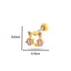 Orecchini Auricolari Carini con Strass per Donna Rame Intarsiato Zirconia Borchie Acciaio Inossidabile Piercing Orecchio