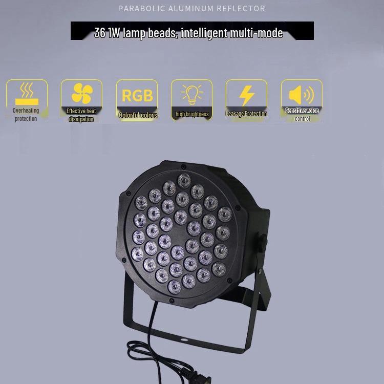 36-Color LED Stage Lights for Dance, Wedding, and Holiday Events