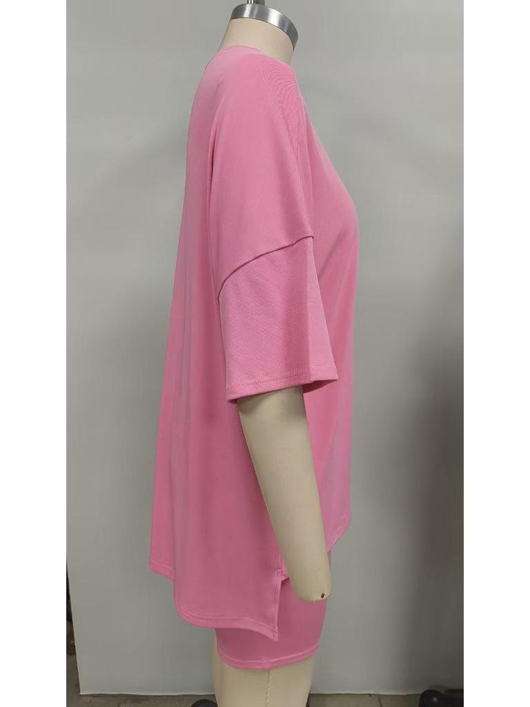 Set Pigiama Donna Casual Solido Colorato Largo Estate 2026 Europeo & Americano
