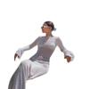 Summer Women's Beach Long Sleeve Backless Dress with Sun Protection
