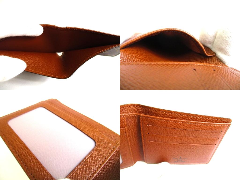 Authentic LOUIS VUITTON Monogram Brown Leather Bifold Bill Wallet M60930 #b270  Seller refurbished