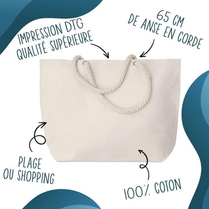 Sac de plage avec anse corde Boss Meilleure de tous les temps Femme Cadeau Anniversaire Noël | Grand Sac de Transport &amp; Sport