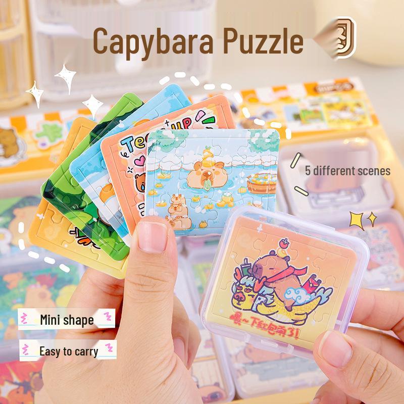 

Детский креативный пазл с капибарой - Веселая развивающая игрушка для дошкольников и младших школьников