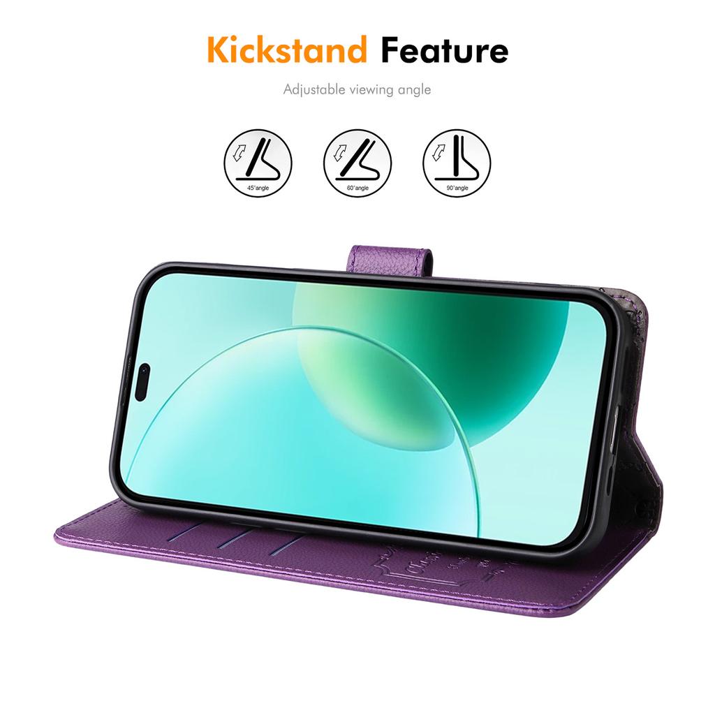 ENKAY HAT PRINCE For Honor 400 Lite 5G Wallet Case with Strap RFID Blocking Leather Stand Phone Cover