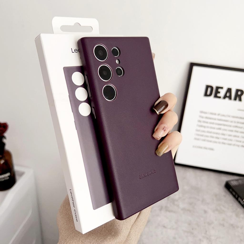 Suitable for Samsung S24ultra Mobile Phone Case Official Website Same S22 Leather Protective Case S23 Full Inclusive Ultra Thin Anti Fall Case