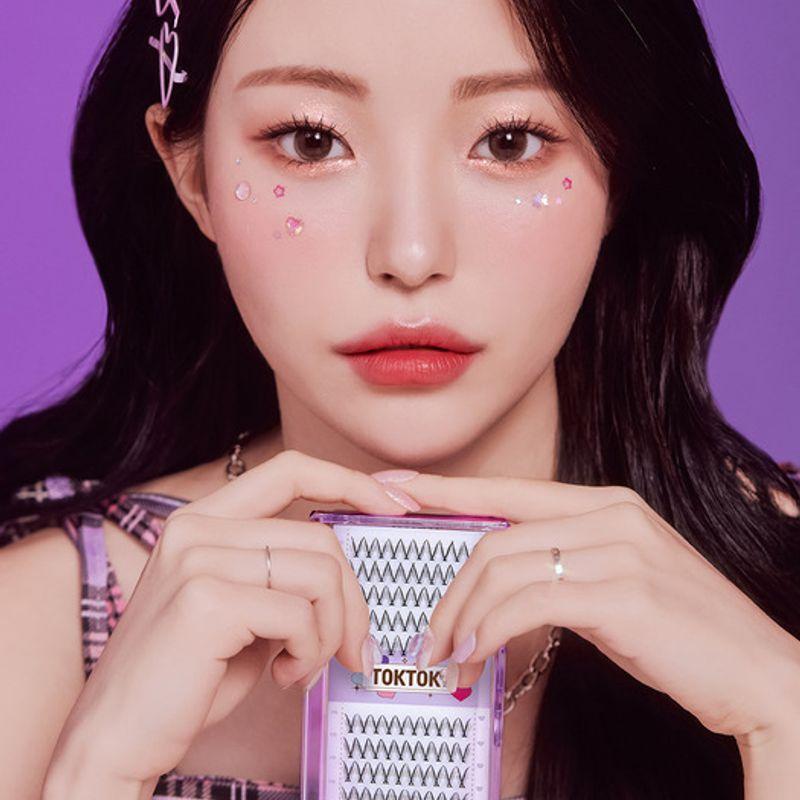 coringco Tok Tok Hara Check Eyelashes 100pcs (choose 1 of 3) Check Black 12mm (no glue)