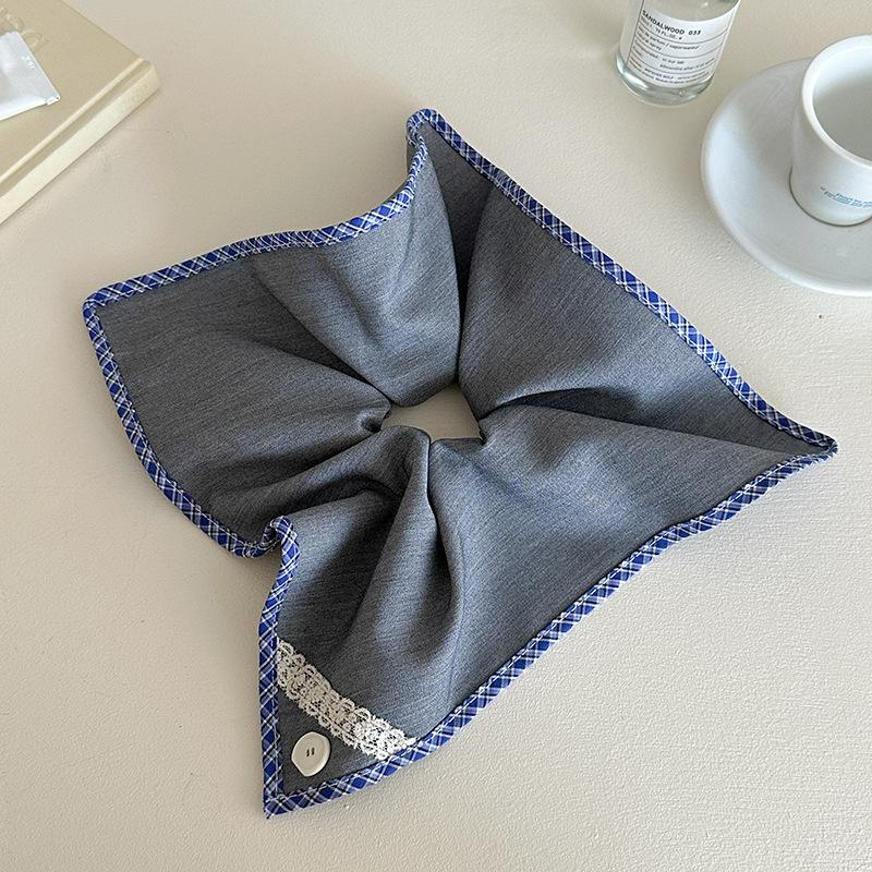 

Тканевая пуговица кружево квадратное полотенце толстая кишка резинка для волос корейский простой универсальный головной цветок модный для поездок на работу высококачественные аксессуары для волос женщины