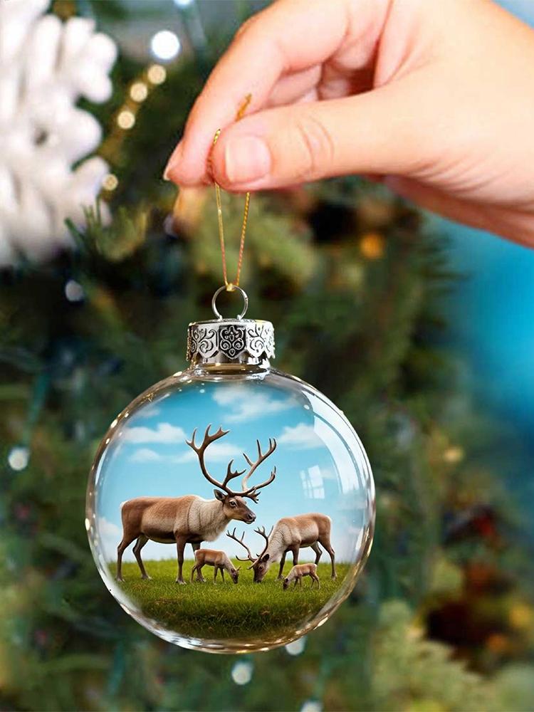 Christmas Ball Ornaments Clear Seasonal Decorations Christmas Tree Decoration for Dinner School Restaurant Shopping Mall Wedding