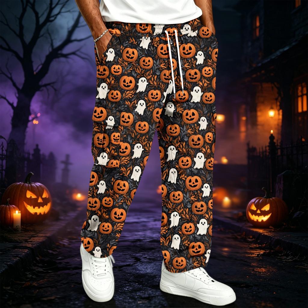 Men's Casual Straight Leg Drawstring Cargo Joggers for Daily Commute and Workout