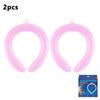 PCM Ice Neck Ring Summer Cooling Neckband Heatstroke Prevention Reusable 28℃ Natural Freeze No Condensation Long Lasting Cool