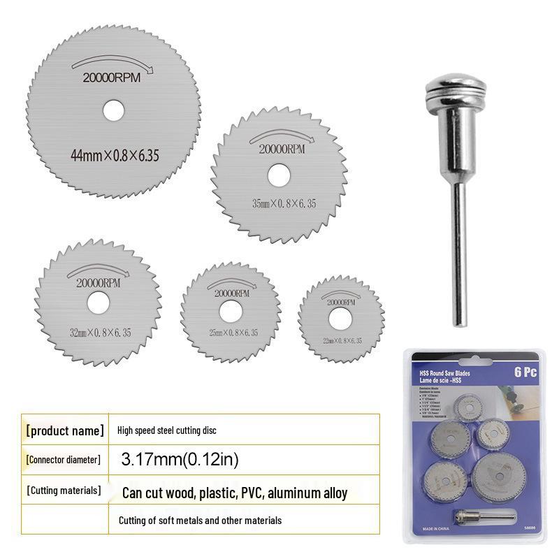 High-Speed Steel Cutting Discs for Wood, Plastic, PVC & Acrylic – Mini Blades for Electric Drill