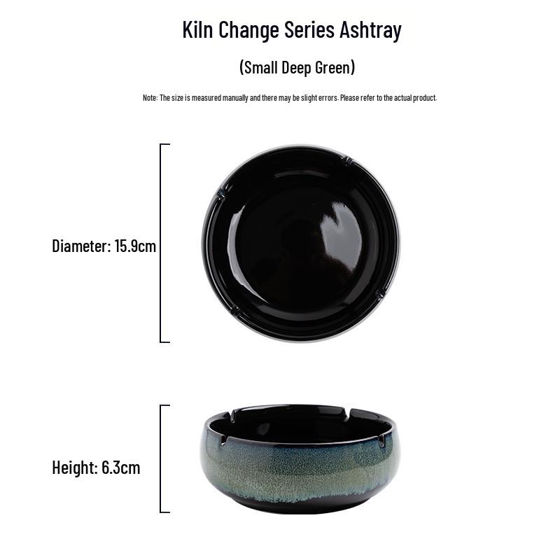 Large Ceramic Ashtray – Creative Retro Chinese Style for Living Room or Office