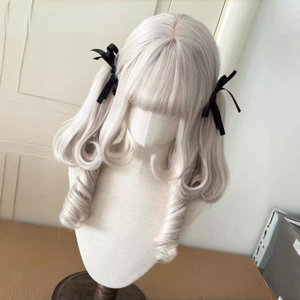 Long Curly Lolita Wig with Bangs Harajuku Roman Volume Cosplay Wig  Cosplay Party