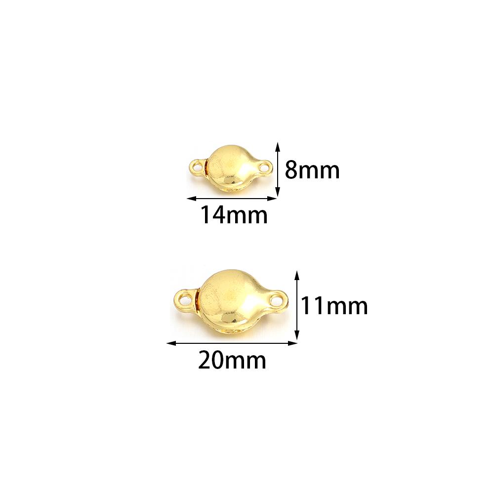 5pcs Alloy Strong Magnetic Clasps Flat Round End Clasps Buckles Connectors For Jewelry Making DIY Necklace Bracelets Accessories