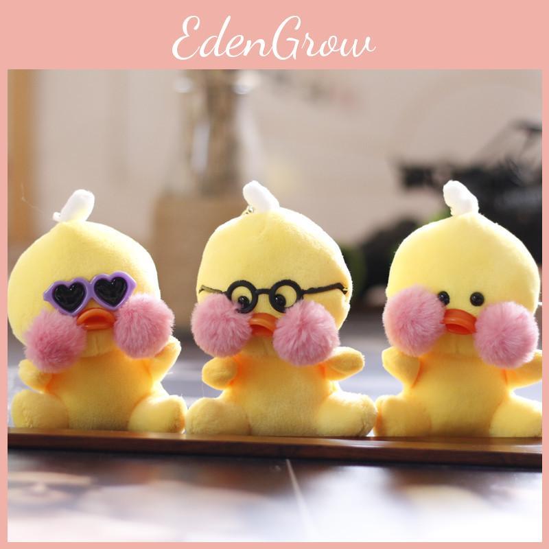 Adorable Hyaluronic Acid Duck Plush Toy Cute Mini Yellow Duck Bag Charm