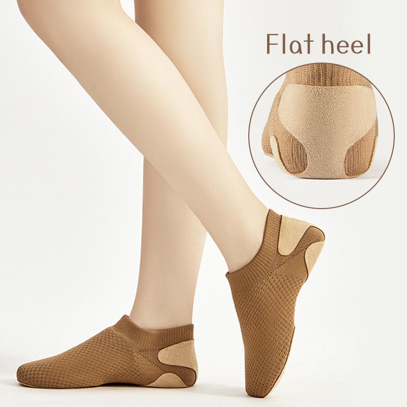 Cheerleading Dance Jazz Practice Shoes Soft Soled Flyknit Professional Competition Shoes Body Training Ballet Flat Shoes