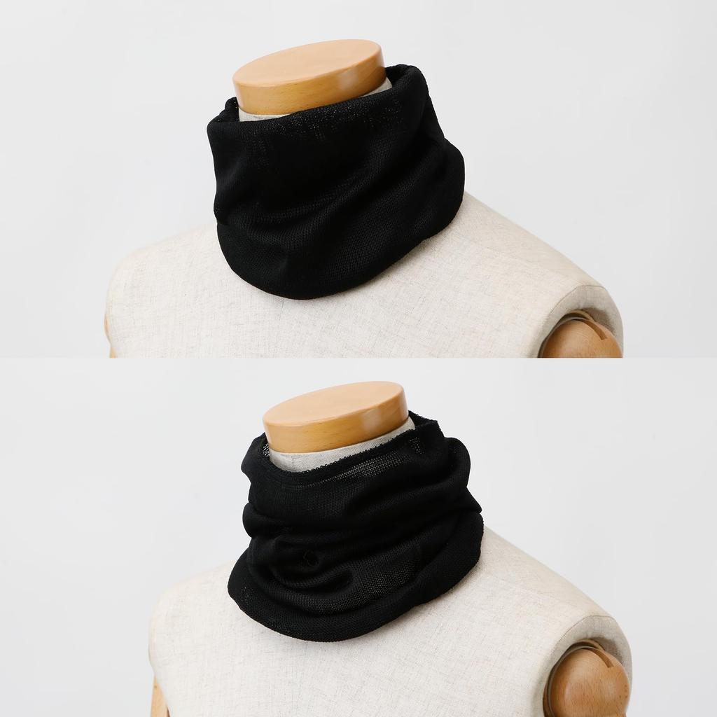 TACHO Silk Neck Made In Summer Neck Sun UV and Natural Black Cover, Japan, Warmer, Thin, Protection, Protection, Cooling, All-Season, Women's Men's,