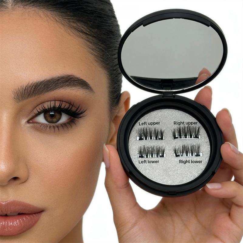 Middle East Wholesale  Private Label Half Magnetic Lashes Magnetic Side Lash Eyelash Magnetic Side Lash Eyelash with Box Half eyelash&Mix