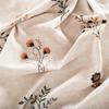 Dusoria Cotton Satin Bedding Set Beige With Plants 160X200 Cm