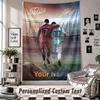 Wandbehang mit individuellem Namen & Text, Cristiano Ronaldo Dekorationstuch für das Schlafzimmer