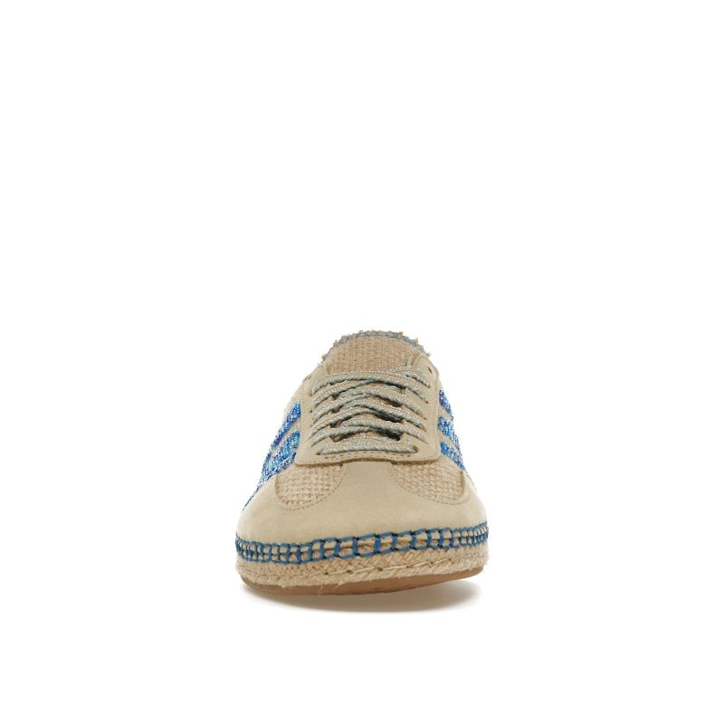 Adidas CLOT X Gazelle Linen Khaki Light Blue Unisex Sneakers Tan Blue-Bird IH3641