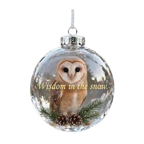 Christmas Ornament Christmas Tree Bird Spherical Decorative Pendant Snowflake Ornament Holiday Tree Decoration
