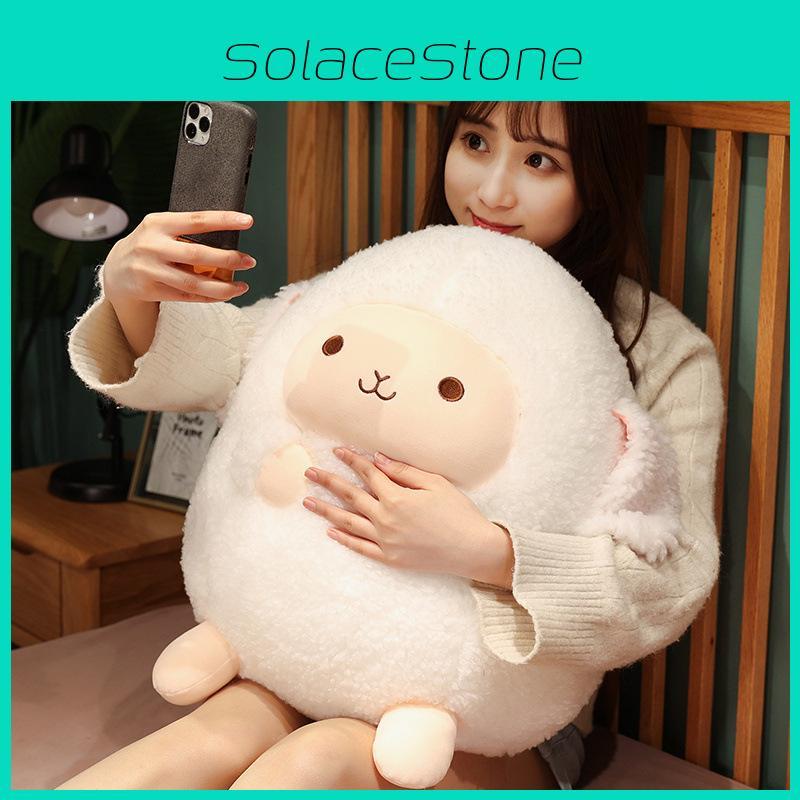 Cuddly Plush Sheep Toy Chubby Round Doll Girls Bedroom Bedtime Gift Children