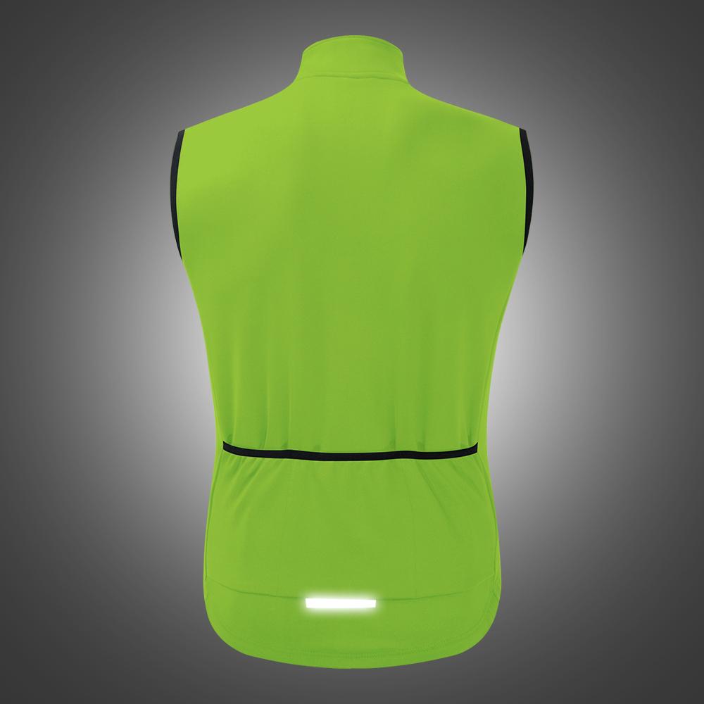 Men Fleece Lined Cycling Vest Windproof Reflective Sports Safety Bike Vest for Riding Running Jogging Hiking