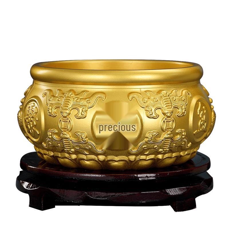 Feng Shui Solid Brass Treasure Basin Ornament